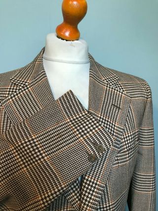 Vintage Turnbull and Asser lightweight checked prince of Wales jacket size 42 2
