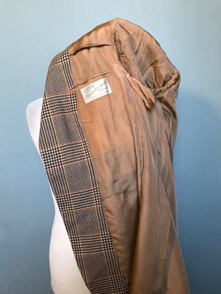 Vintage Turnbull and Asser lightweight checked prince of Wales jacket size 42 5