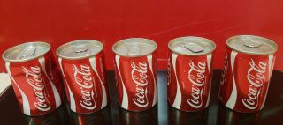 VTG XXX RARE FULL NOS UNCIRCULATED COCA - COLA Foreign Alum.  FIVE Cans - 150 ml 3