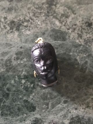 Vintage 18k Gold Blackamoor Charm Corletto Italy