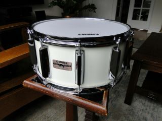 Vintage 1985 Yamaha Recording 7 " X 14 " White Snare Drum - Grover Custom Snares