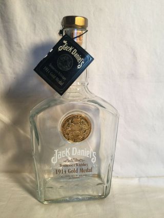 Vintage Jack Daniels Tennessee Whiskey 1914 Gold Medal Bottle 750ml,  Tag Cork