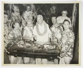 Vtg Tiki Bar Restaurant Luau Don The Beachcomber Waikiki Billy Howell Pig Photo