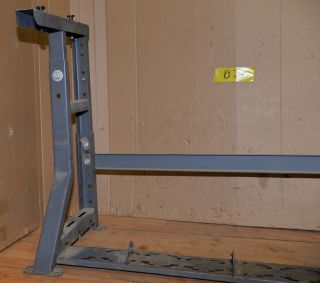 Vintage steel industrial sewing machine base adjustable height table desk B2 2