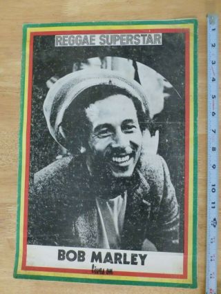Vintage Bob Marley Lives On Reggae Superstar Poster.  Rare