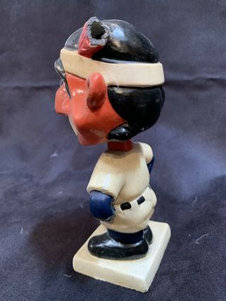 1960 ' s,  VINTAGE CLEVELAND INDIANS,  CHIEF WAHOO,  SQUARE BASE,  BOBBLEHEAD,  JAPAN 2