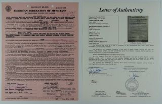 Jerry Lee Lewis Autograph Signed Contract JSA LOA vintage signature 1966 3