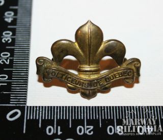 Ww2era,  Les Voltigeurs De Quebec Collar Badge (16505)