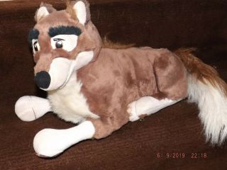 Vintage Rare Universal Movie Balto Laying Down Plush Wolf Husky Dog