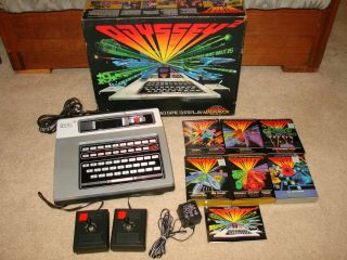 Vtg Magnavox Odyssey 2 Computer Video Game System W/ Box,  6 Games - Tested/works