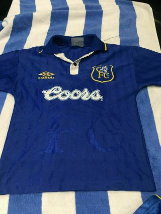 Chelsea Fc Home Shirt 1995 1996 1997 Coors - Rare Vintage Umbro Football Jersey