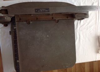 Vintage Hermes Table Top Sheet Metal Bench Shear With Tag 14 - 3 2