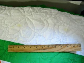 QUEEN Vintage All Cotton Hand Pieced,  Nicely Hand Quilted MAPLE LEAF Quilt Good 5