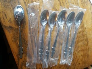 6 - Vintage Nestle Quick Bunny 18/8 Stainless Steel Spoons By Imperial 7 1/2 "