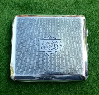 Weighty Art Deco Silver Cigarette Case - B 
