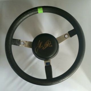 Jeffrey Earnhardt Vintage Nascar Race Steering Wheel Signed Autographed