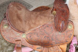 Rodeo Saddle Bronc Saddle Cowboy Handmade Handtooled Canadian Saddlemaker