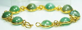 Antique Chinese Natural Lavender Green Jadeite Jade Beads A Grade Bracelet 11 Mm