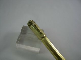 VINTAGE MA - GUS ROLLED GOLD SAFETY PEN ITALY 1920 ' 5
