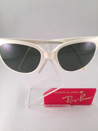 Vintage Ray Ban Bausch And Lomb White Cats 1000 Nos