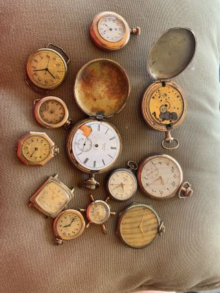 Large Assortment Of Gold Filled Vintage Watches