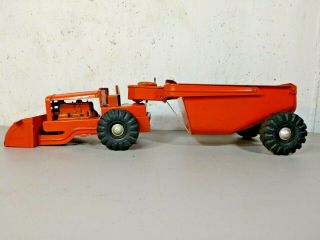 Vintage Wyandotte Earth Mover With Dump Trailer 1602 Pressed Steel 1950s