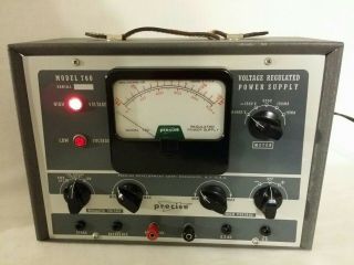 Vintage Precise Voltage Regulated Power Supply Model 760 Meter Testing