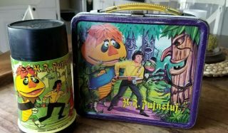 Vintage 1970 Sid & Marty Krofft H.  R.  Pufnstuf Aladdin Lunchbox & Thermos
