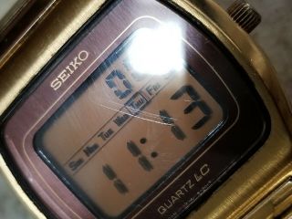 men ' s rare vintage Seiko 0139 Dual zone digital watch all functions fine. 4