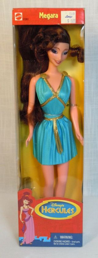 Megara Disney Hercules Movie 17261 Barbie Doll Mattel Vintage Htf 1997 Nrfb