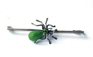 Rare Vintage Silver Spider Brooch By Charles Horner