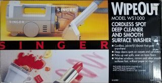 Vintage Singer Wipeout Cordless Spot Deep Cleaner Smooth Surface Washer Ws1000