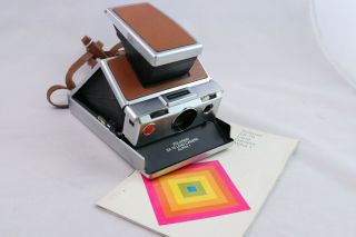 Vintage Polaroid Sx - 70 Alpha 1 Land Camera Leather Brown Tan