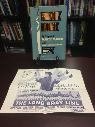 Bringing Up The Brass By Marty Maher 1st Ed & The Long Gray Line Vintage Film Ad