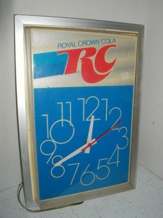 Vintage Royal Crown Cola Rc Wall Clock 1970 