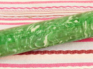 Vintage SHEAFFER LIFETIME Green Jade Double - Jewel Flat - Top Fountain Pen Early 7