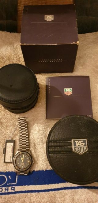 Tag Heuer Vintage Watch Professional 2000 972.  606 Nos Very Rare Moondust Sport