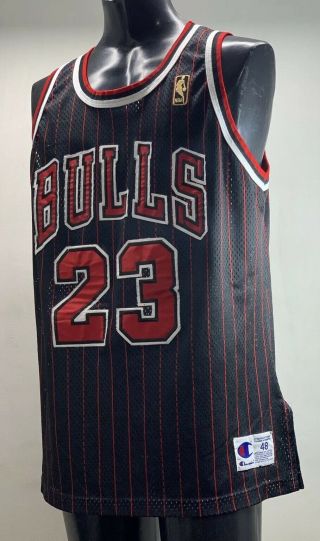 Vintage Michael Jordan Authentic Champion Jersey Gold Logo Chicago Bulls Mens 48