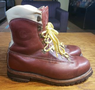 Chippewa Kush Kollar Arctic Shearling Vintage Brown Leather Work Boot Men 12 E