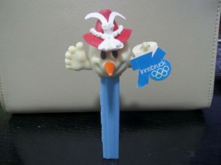 PEZ VINTAGE RARE HARD TO FIND OLYMPIC SNOWMAN LONG CARROT NOSE 2