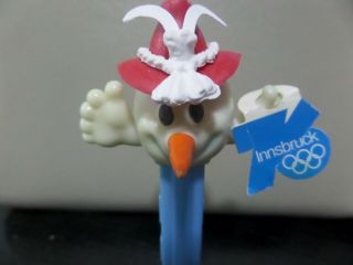 PEZ VINTAGE RARE HARD TO FIND OLYMPIC SNOWMAN LONG CARROT NOSE 3