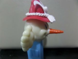 PEZ VINTAGE RARE HARD TO FIND OLYMPIC SNOWMAN LONG CARROT NOSE 5