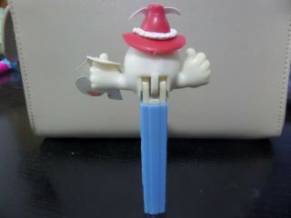 PEZ VINTAGE RARE HARD TO FIND OLYMPIC SNOWMAN LONG CARROT NOSE 7