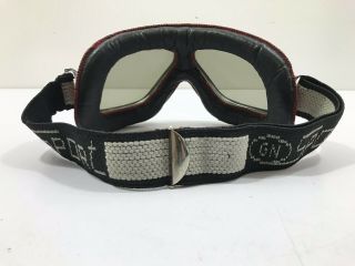 Vintage Nannini GN Italian Scooter Motorcycle Red Riding Goggles Clear Lenses 2