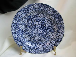 8 - Vintage Crownford China Staffordshire England Calico Blue Dinner Plates