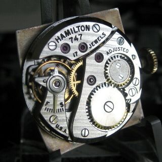 Mens 1956 Hamilton BAXTER Sculpted Case 10K GF 747 USA Vintage Watch A, 6