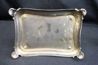 Antique Vintage Silverplate Clear Pattern Glass 6 Bottle Cruet Set Unmarked 3