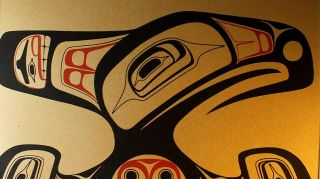 Rare Robert Davidson Haida Eagle Native American Print Thunderbird AL10 2