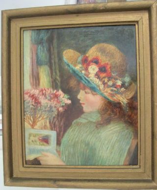 Quality Vintage (c1940s) French Oil " Young Girl Reading " After Renoir