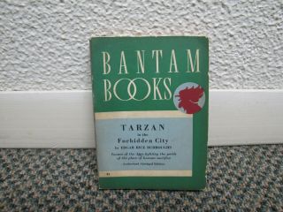 Rare Vintage/antique Bantam Book - Tarzan In The Forbidden City 1938/1940